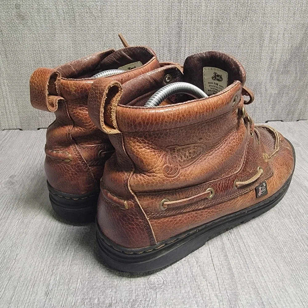 Justin 991 Chukka Boots Mens 8.5 M Brown Leather Lace Up Workwear Outdoor Rugged